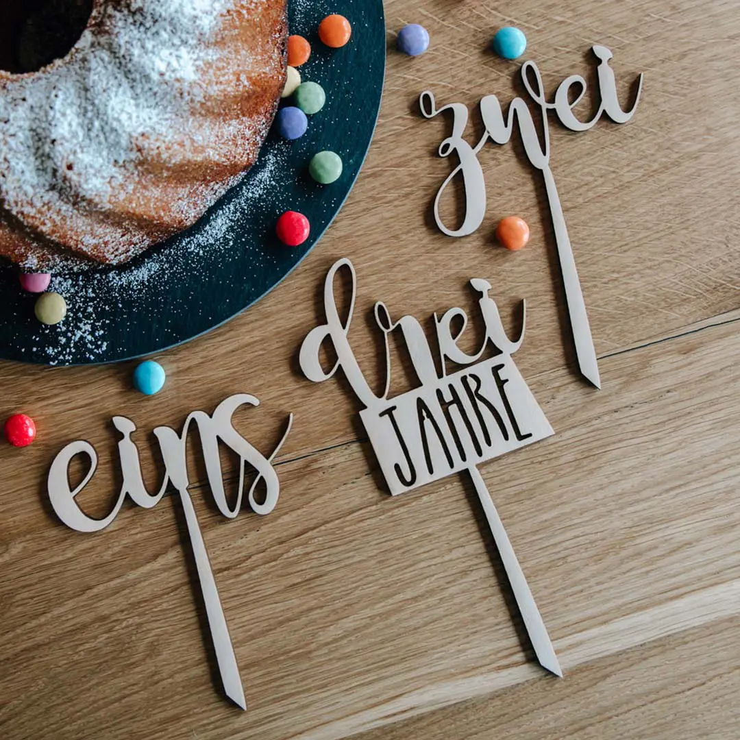 Caketopper Zahl - Produktbild