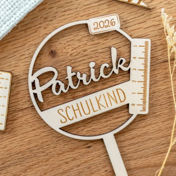 Caketopper Schulkind, personalisiert mit Namen Produktfoto