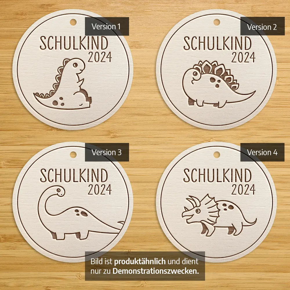 Anhänger zur Einschulung - Schulkind - Dinos 3 Einschulung - Anhänger - Schulkind - Dinos Übersicht