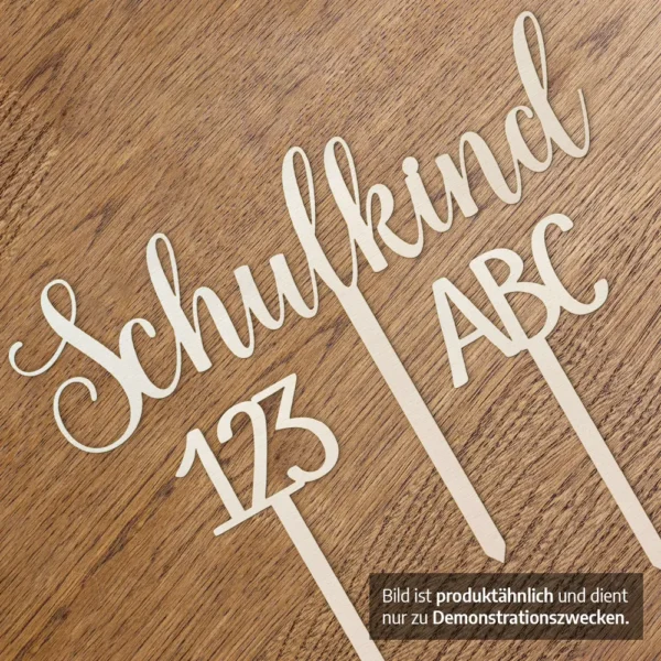 Caketopper Set -Schulkind, ABC, 123 - Produktbild