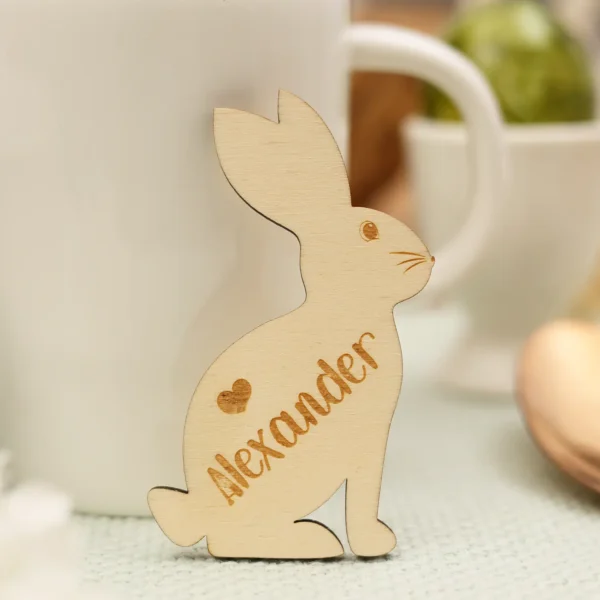 Namenskarten - Hase, personalisiert mit Namen
