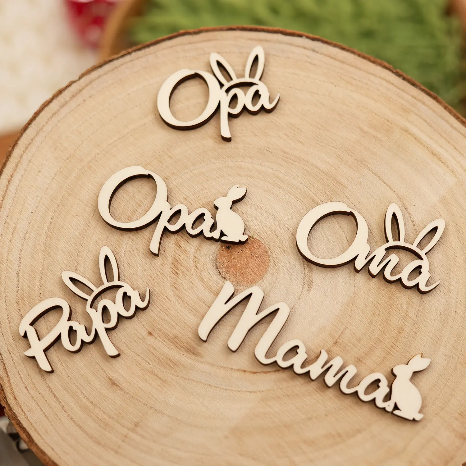 Namenskarten für Ostern - Familienset