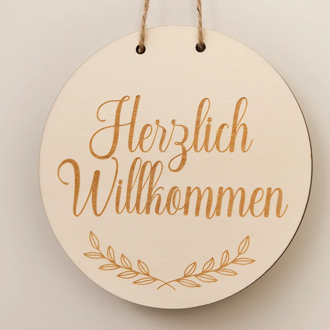 Individuelle Willkommensschilder