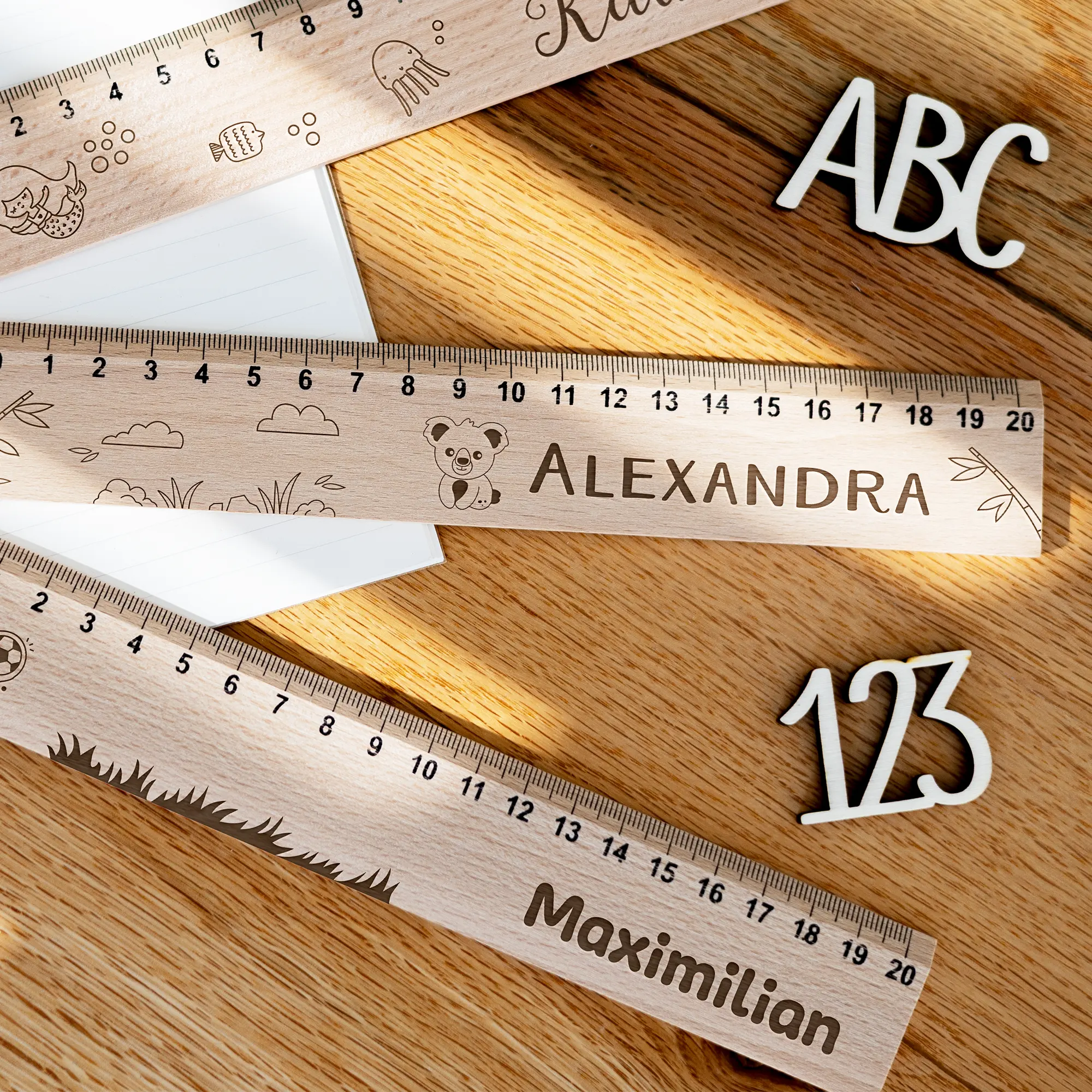 Lineal (20 cm) mit Wunschmotiven - Produkbild