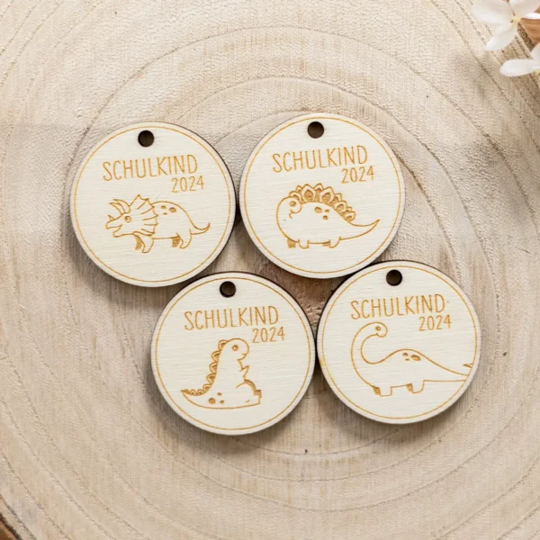 Einschulung - Anhänger - Schulkind - Dinos Produktbild