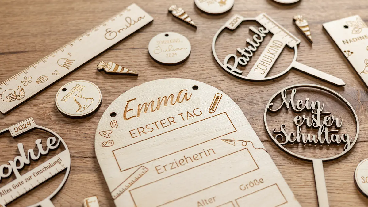 Individuelle Geschenke und Dekorationen zur Einschulung