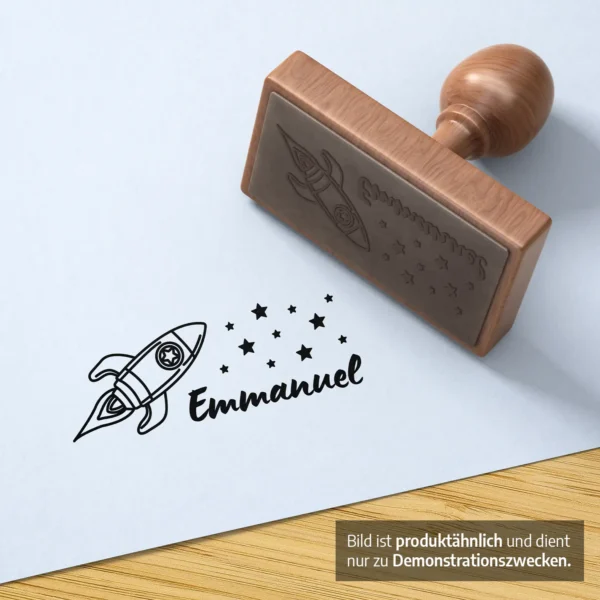 Holzstempel / Stempel für Kinder, personalisiert - Produktbild