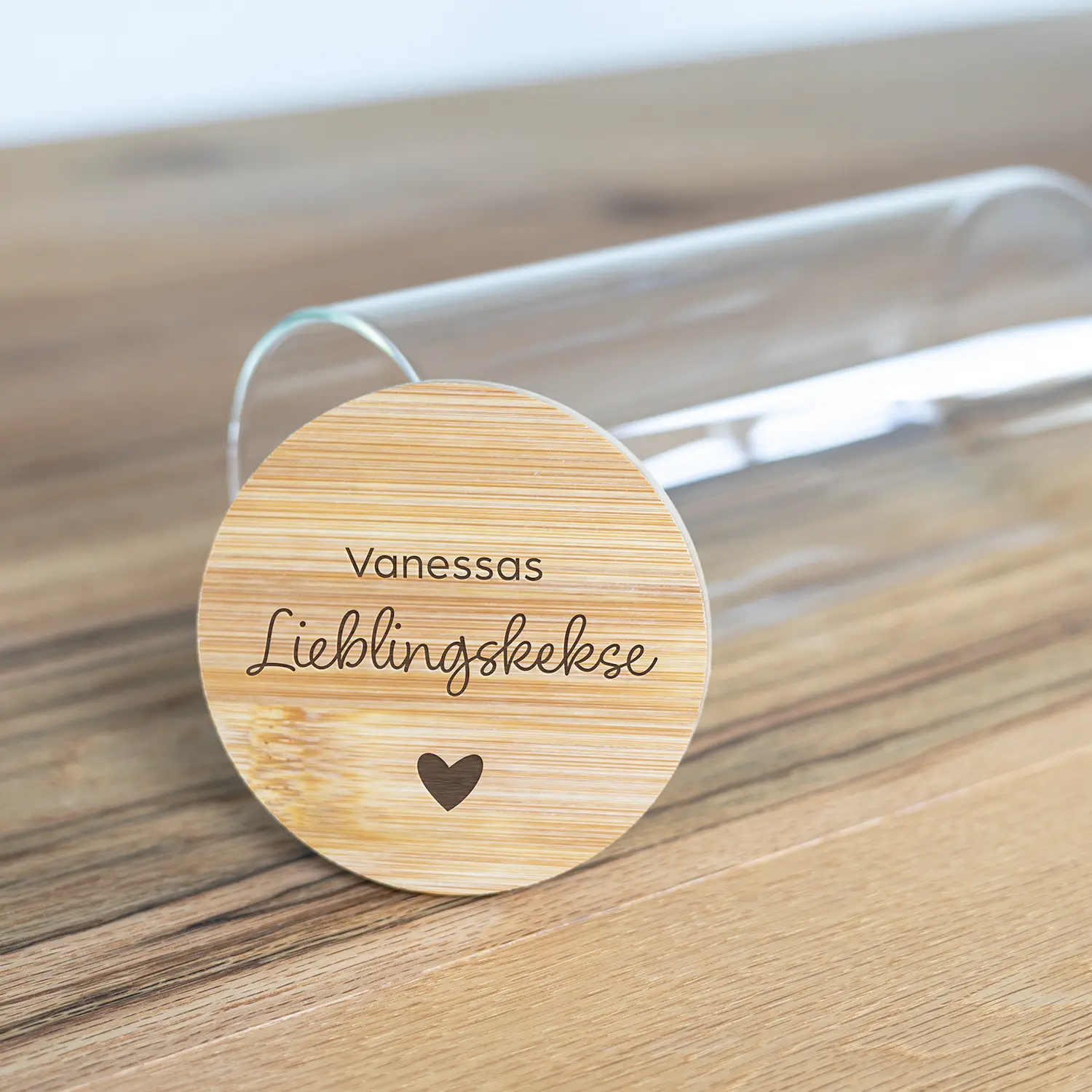 Vorratsglas „Lieblingskekse“ in 2 verschiedenen Größen, personalisiert mit Namen 2 Vorratsglas Lieblingskekse personalisiert mit Namen - 1l Liegend