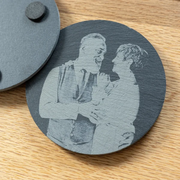 Personalisiertes Untersetzer aus Schiefer mit Fotogravur - Produktbild