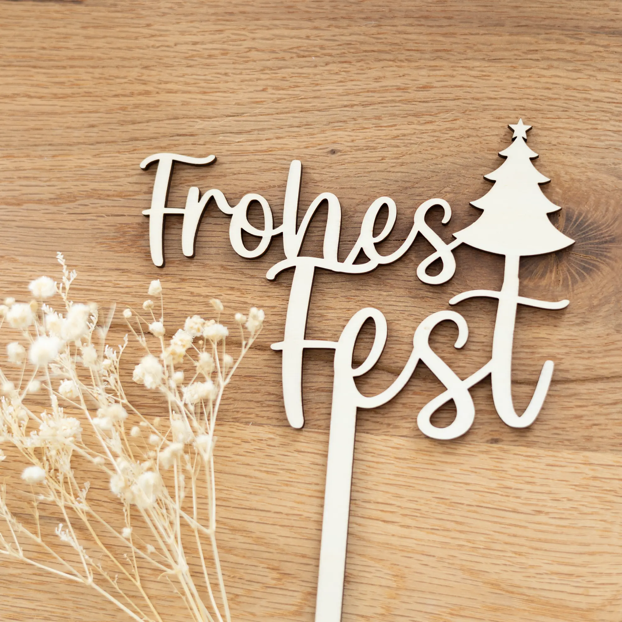 Caketopper Frohes Fest - Einzeln