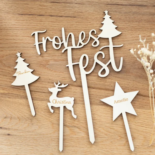 Caketopper Frohes Fest - Produktbild