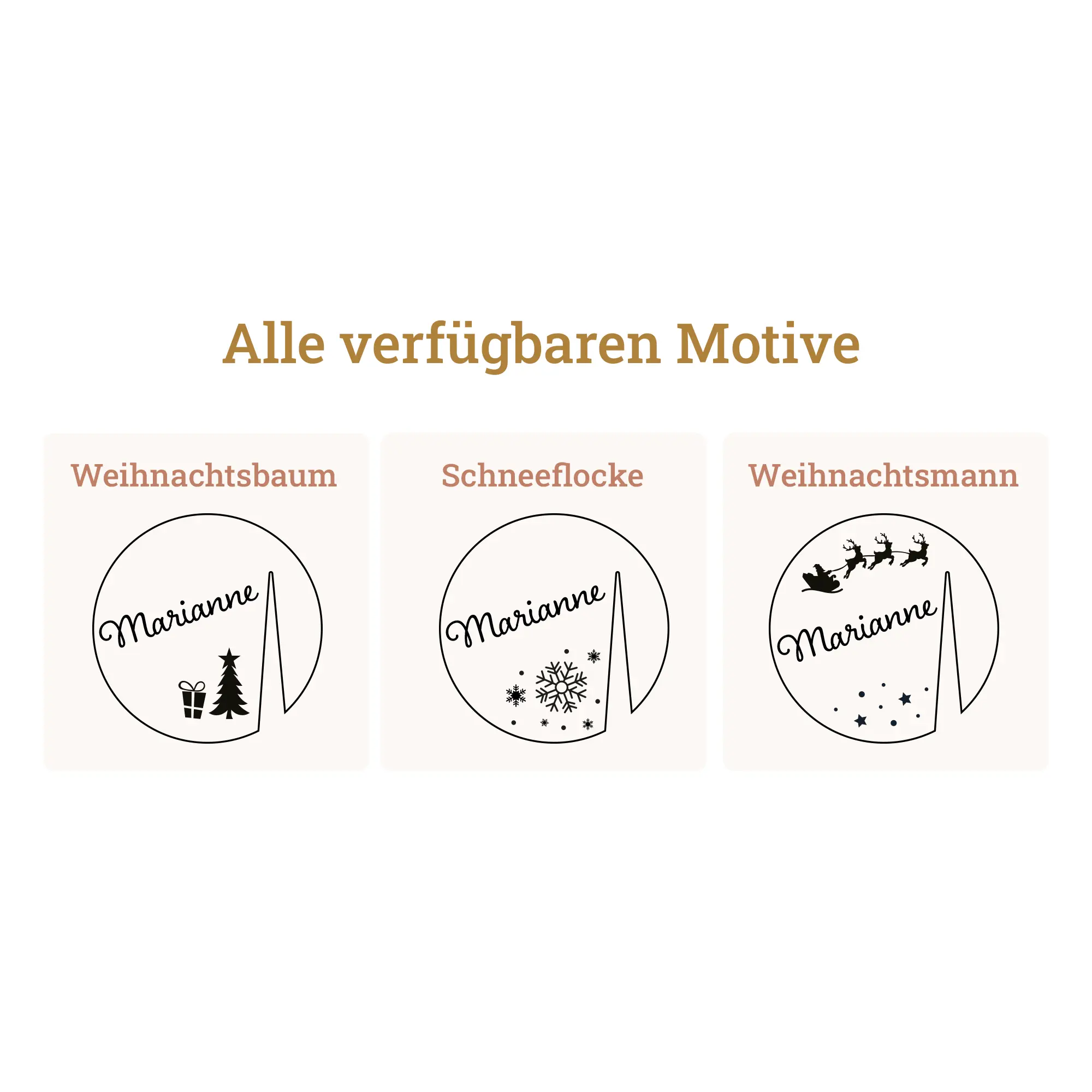 Personalisierte Getränke Charms Für Weihnachten 5 Getränke Charms für Weihnachten - Motive