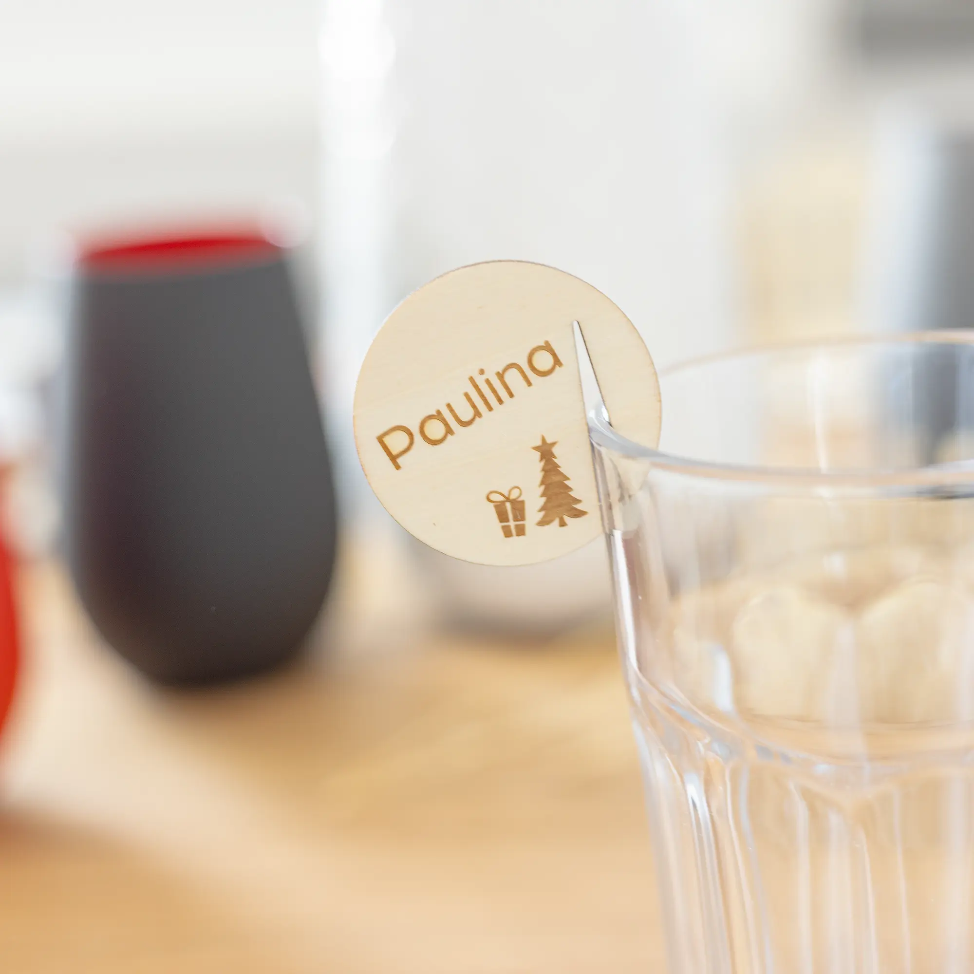 Personalisierte Getränke Charms Für Weihnachten 2 Getränke Charms für Weihnachten - Weihnachtsbaum