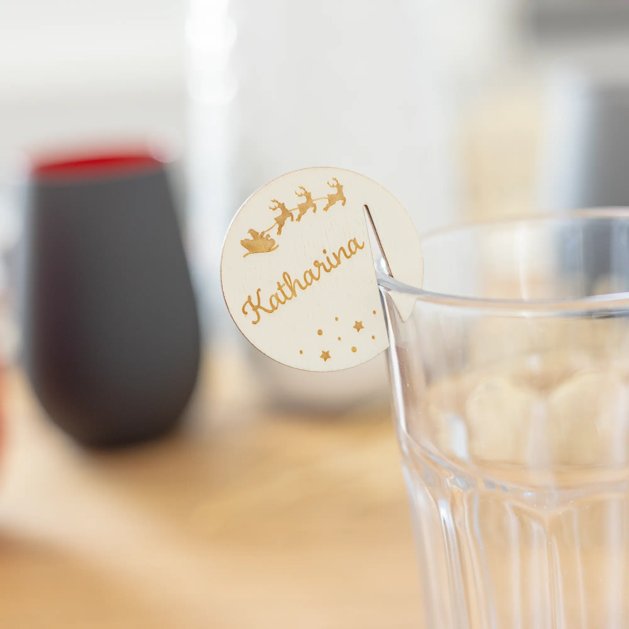 Personalisierte Getränke Charms Für Weihnachten 3 Getränke Charms für Weihnachten - Weihnachtsmann