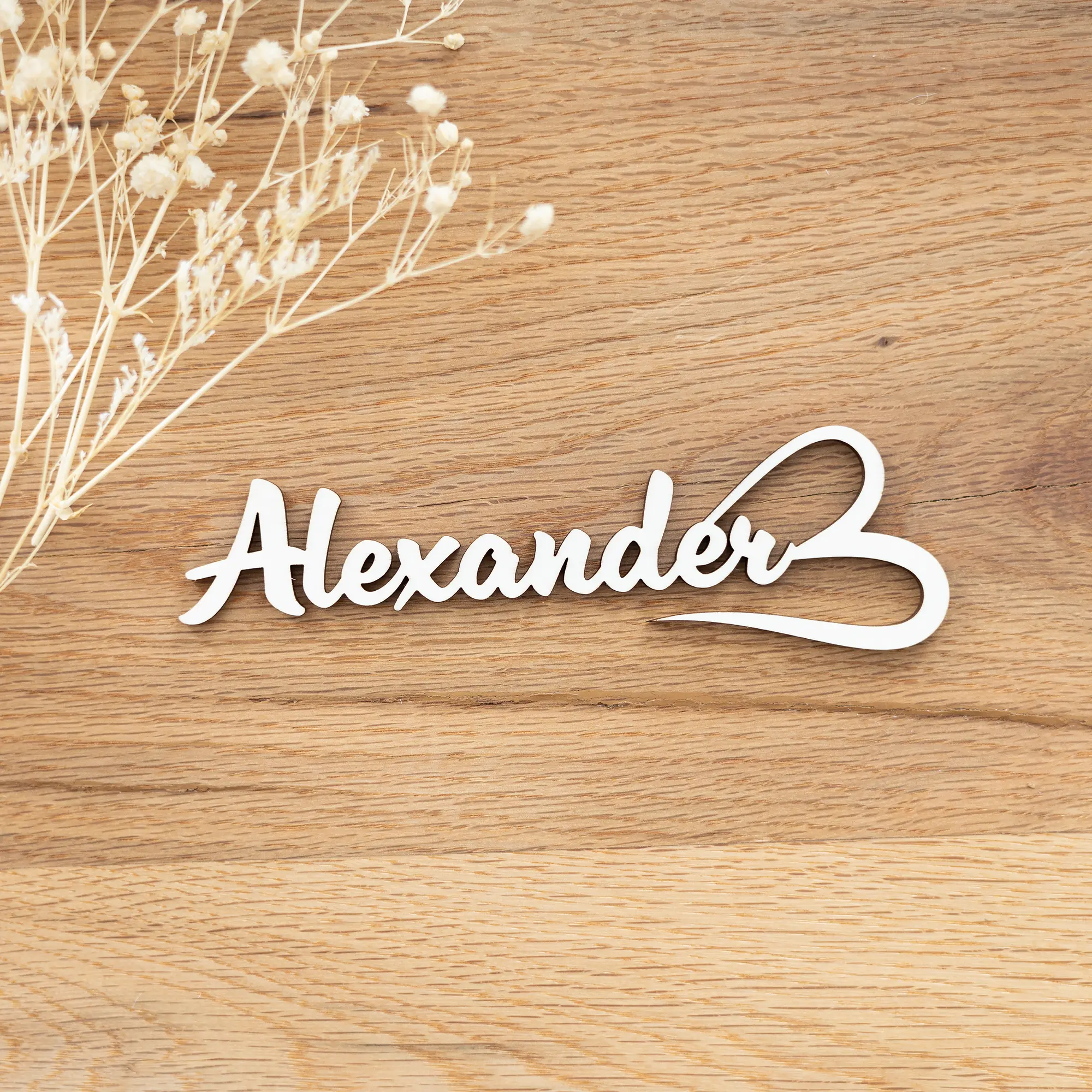 Personalisierter Glas-Markierer aus Holz - Einzeln