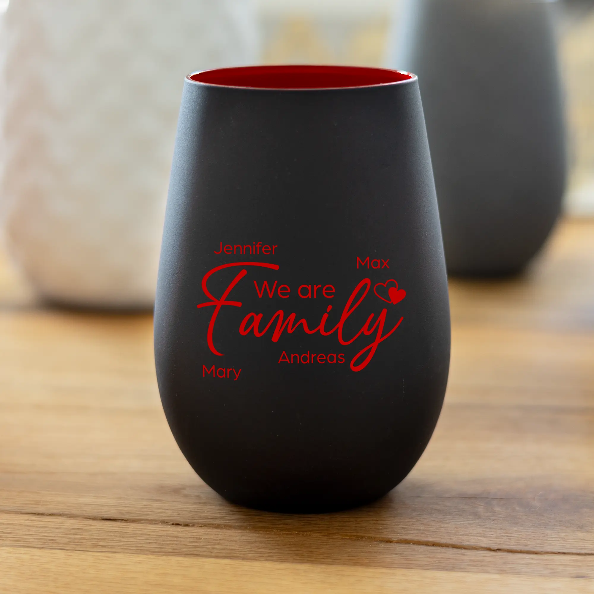 Personalisiertes Kerzenglas "We are Family" - Verschiedene Farben 6 Windlicht - We are Family - Version 2