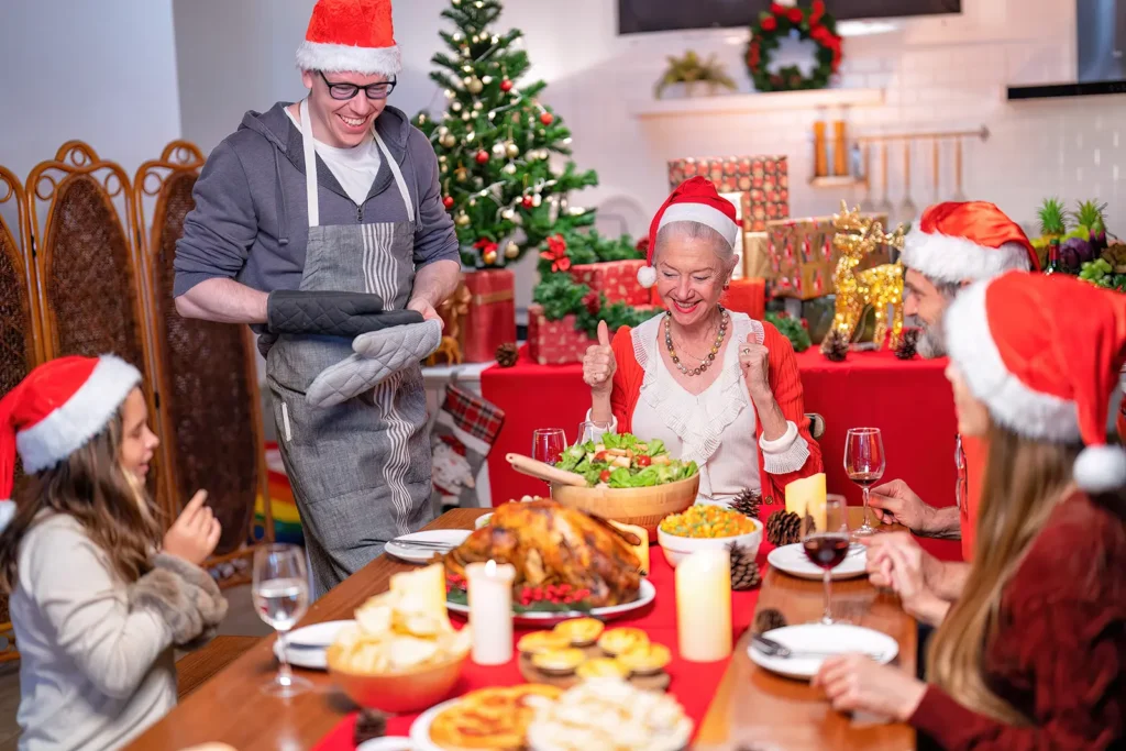 Weihnachtsfeier planen: Macht eure Weihnachtsfeier zu einem unvergesslichen Event 2 Auf einer gut geplanten Weihnachtsfeier darf das Festmahl nicht fehlen