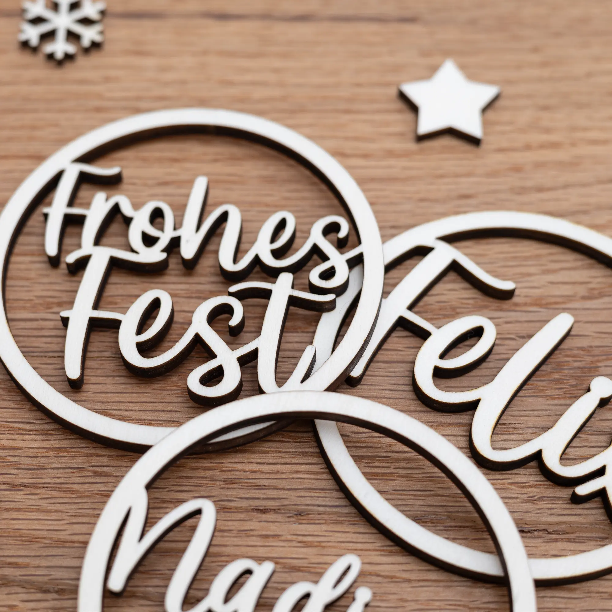 Geschenkanhänger "Frohes Fest" - Einzel & Set 2 Anhänger Frohes Fest mit Personalisierung Detail2