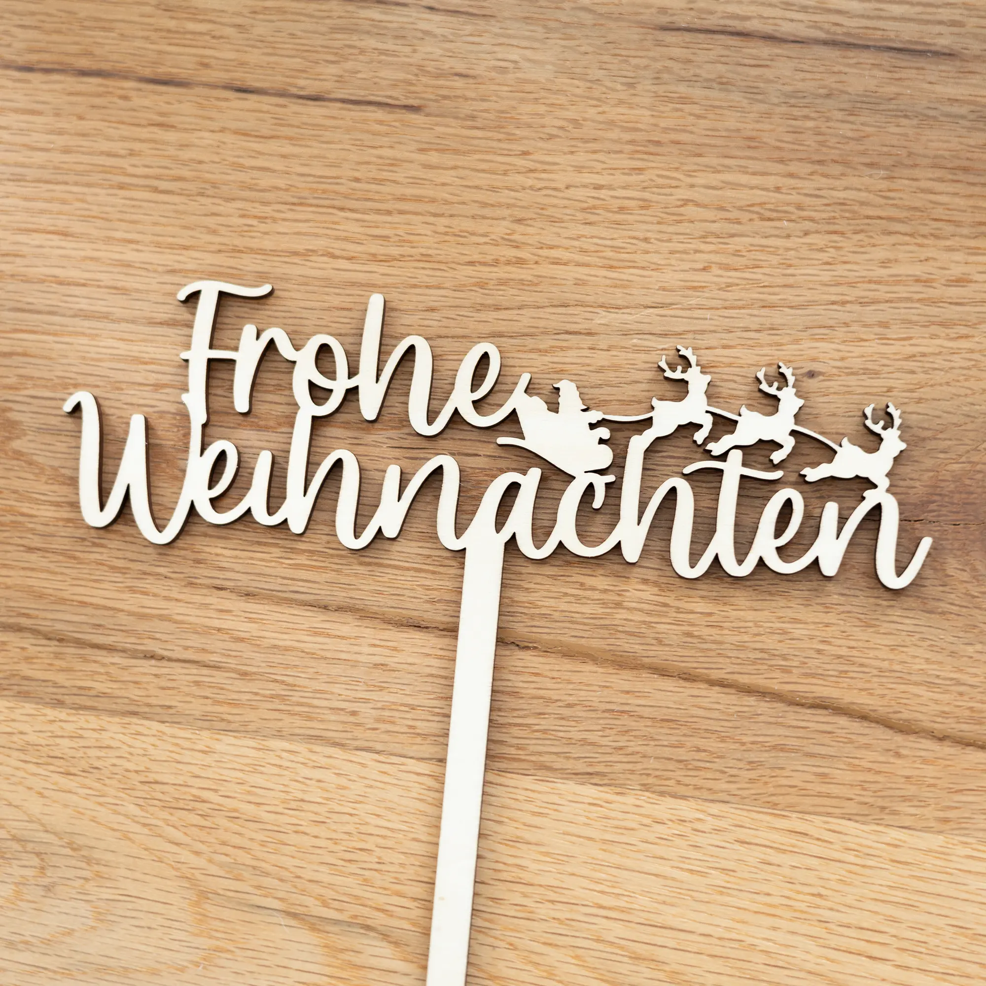 Cake Topper "Frohe Weihnachten" – Einzeln oder als Set 4 Caketopper Frohe Weihnachten - Einzeln