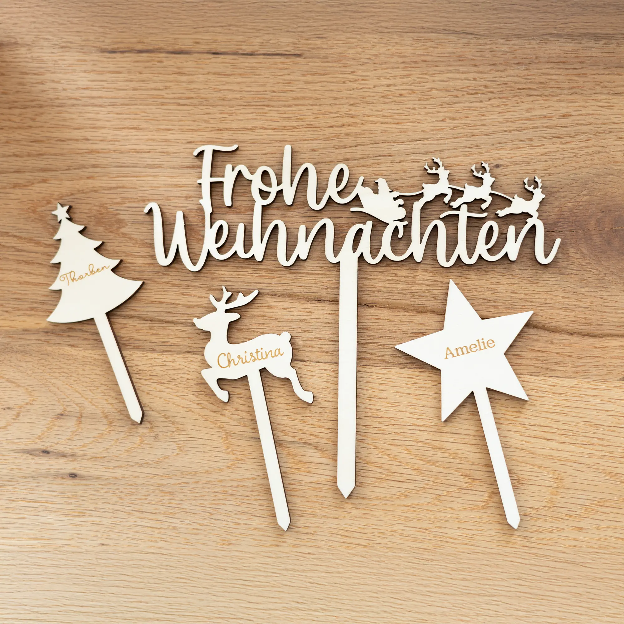 Caketopper Frohe Weihnachten - Produktbild