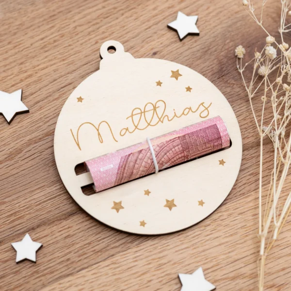 Geldgeschenk Christbaumkugel Produktbild