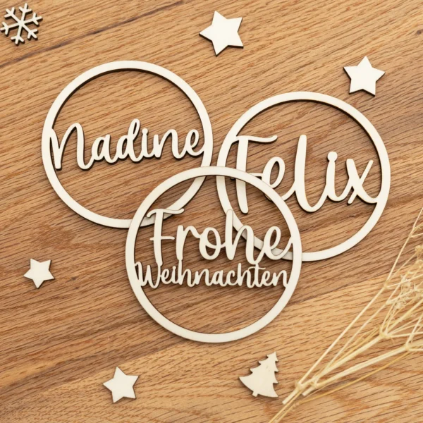 Geschenkanhänger Frohe Weihnachten - Einzel & Set - Produktbild