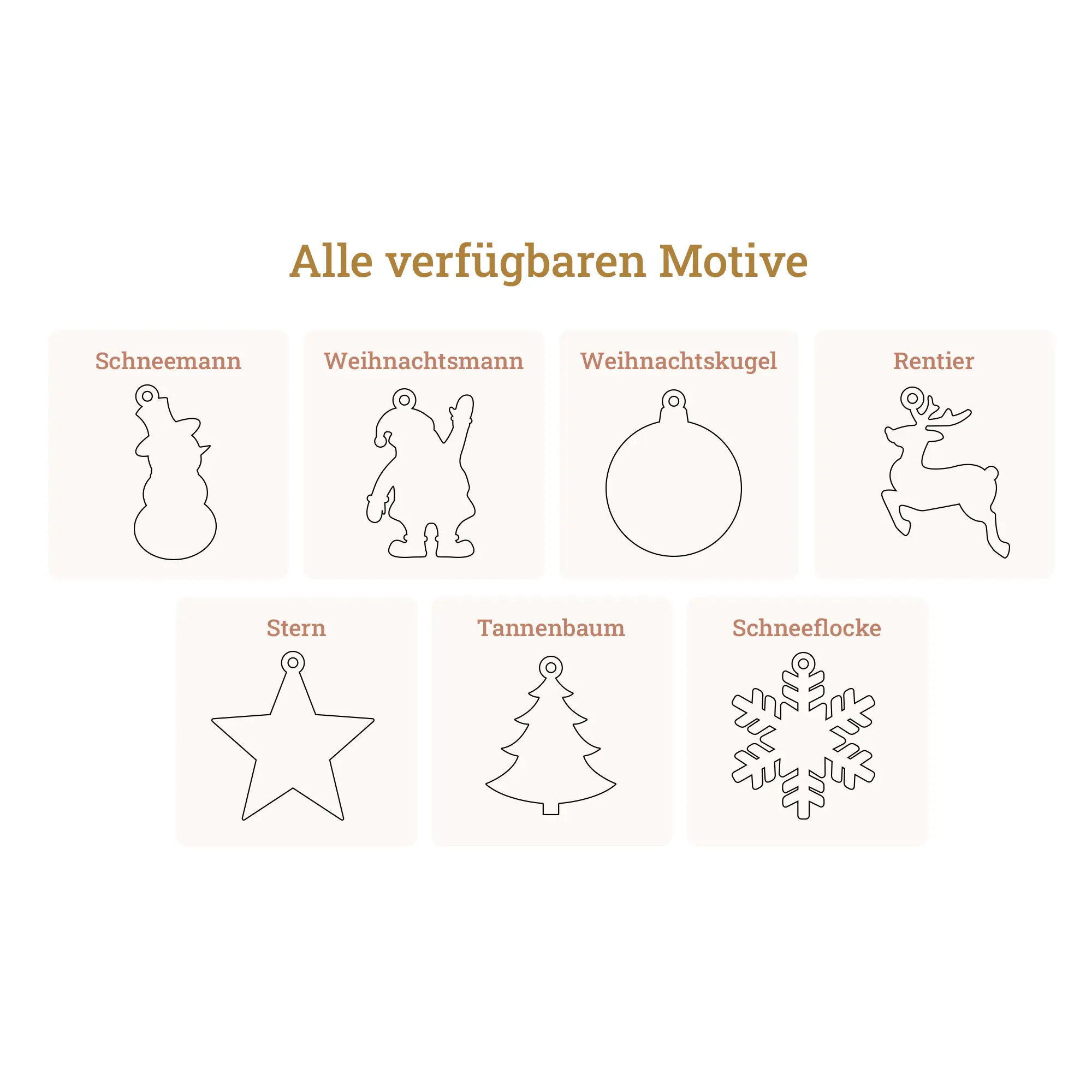 Personalisierte Geschenkanhänger für Weihnachtsgeschenke 2 Personalisierte Geschenkanhänger für Weihnachtsgeschenke - Motive