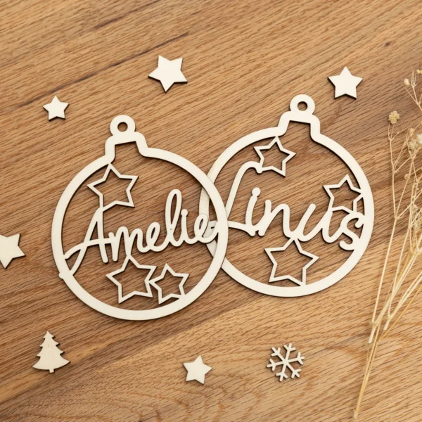Personalisierte Weihnachtsbaumanhänger - Christbaumkugel - Produktfoto