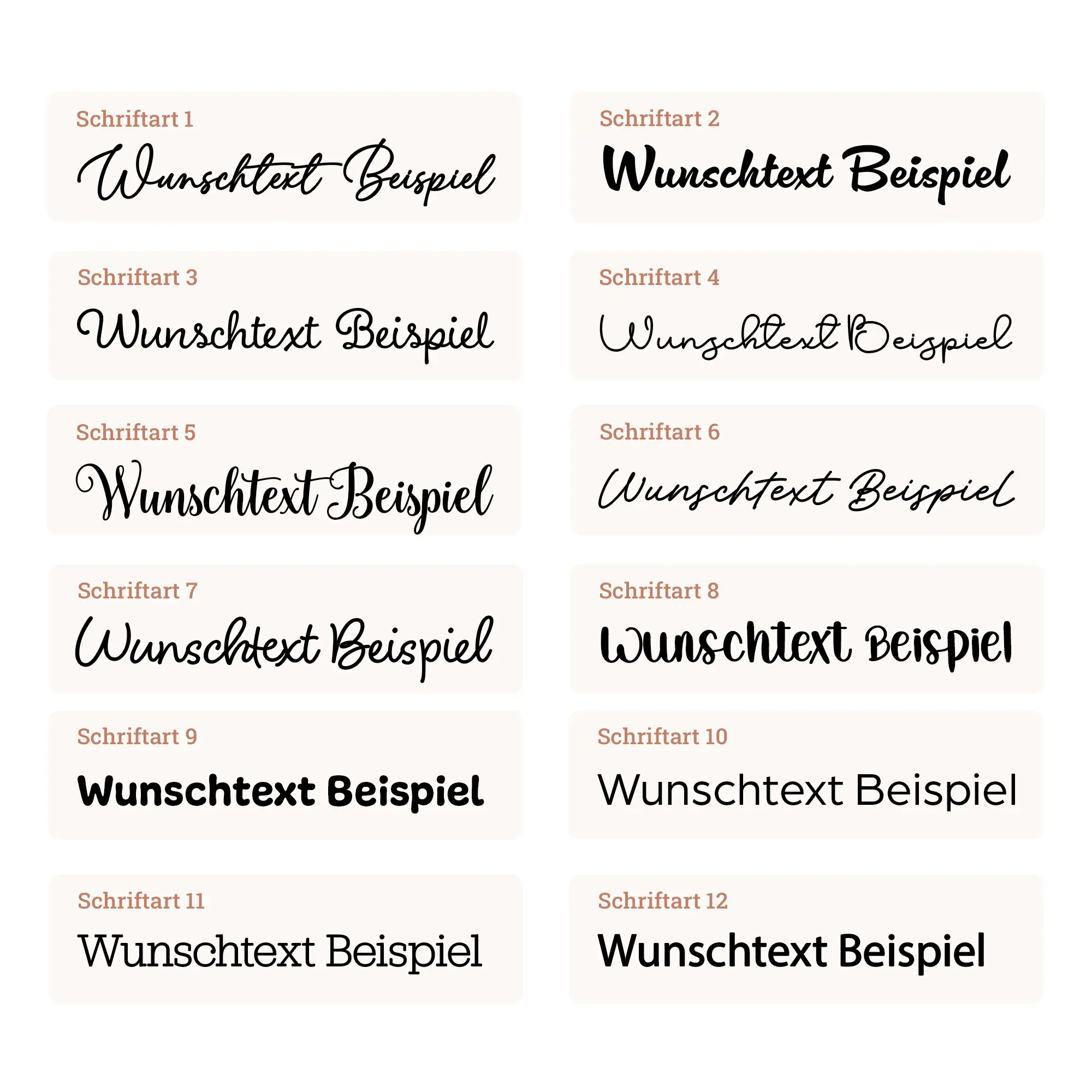 Personalisierte Geschenkanhänger für Weihnachten 2 Personalisierter Geschenkanhänger Rund Weihnachten Schriftarten