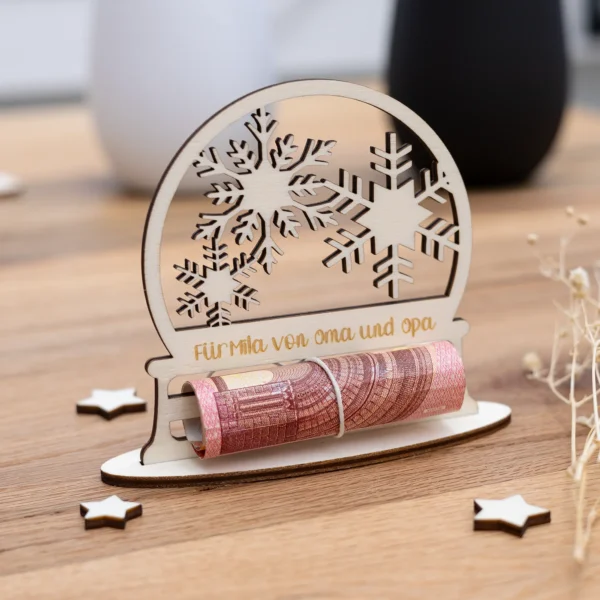 Personalisiertes Geldgeschenk Schneekugel_Profilbild