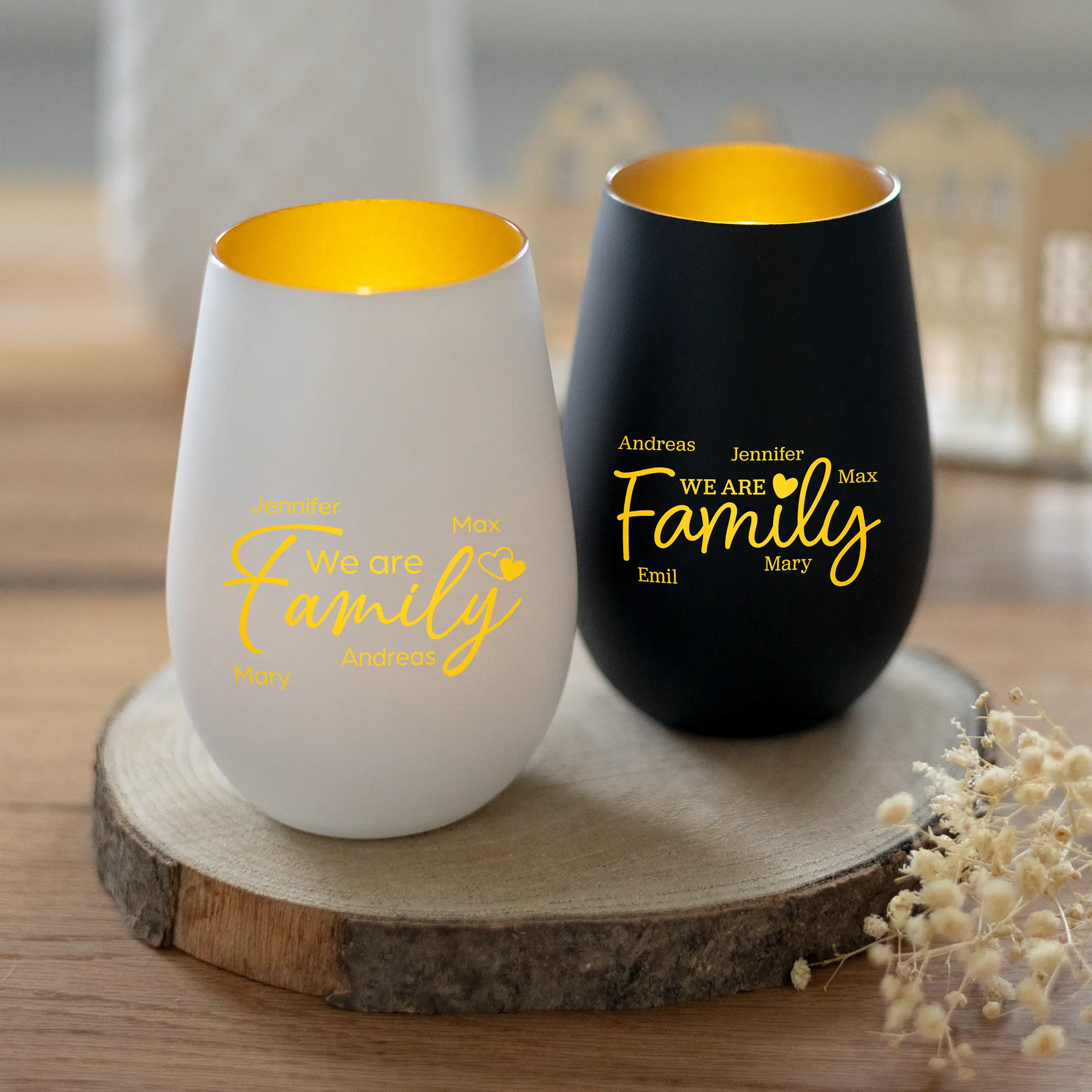 Personalisiertes Kerzenglas "We are Family" - Verschiedene Farben 9 Windlicht - We are Family - Designvorschläge