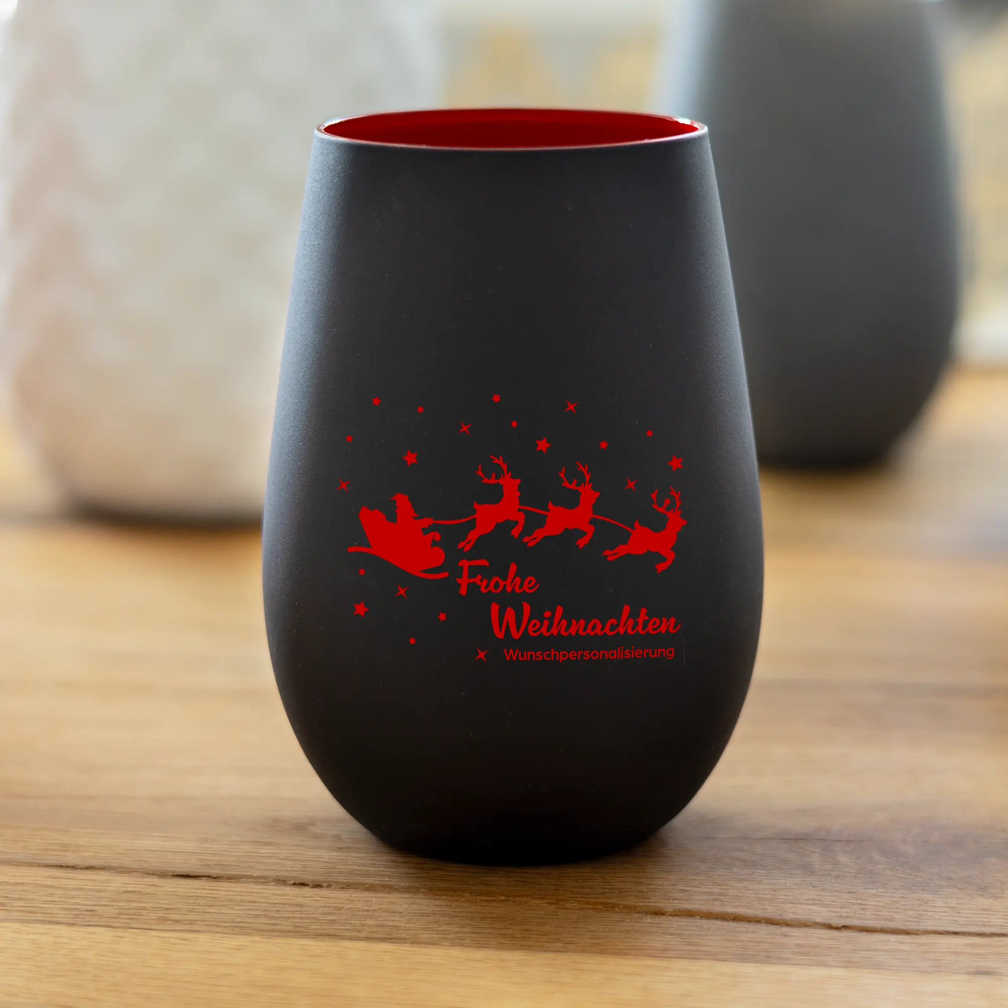 Windlicht Frohe Weihnachten - Vorderseite