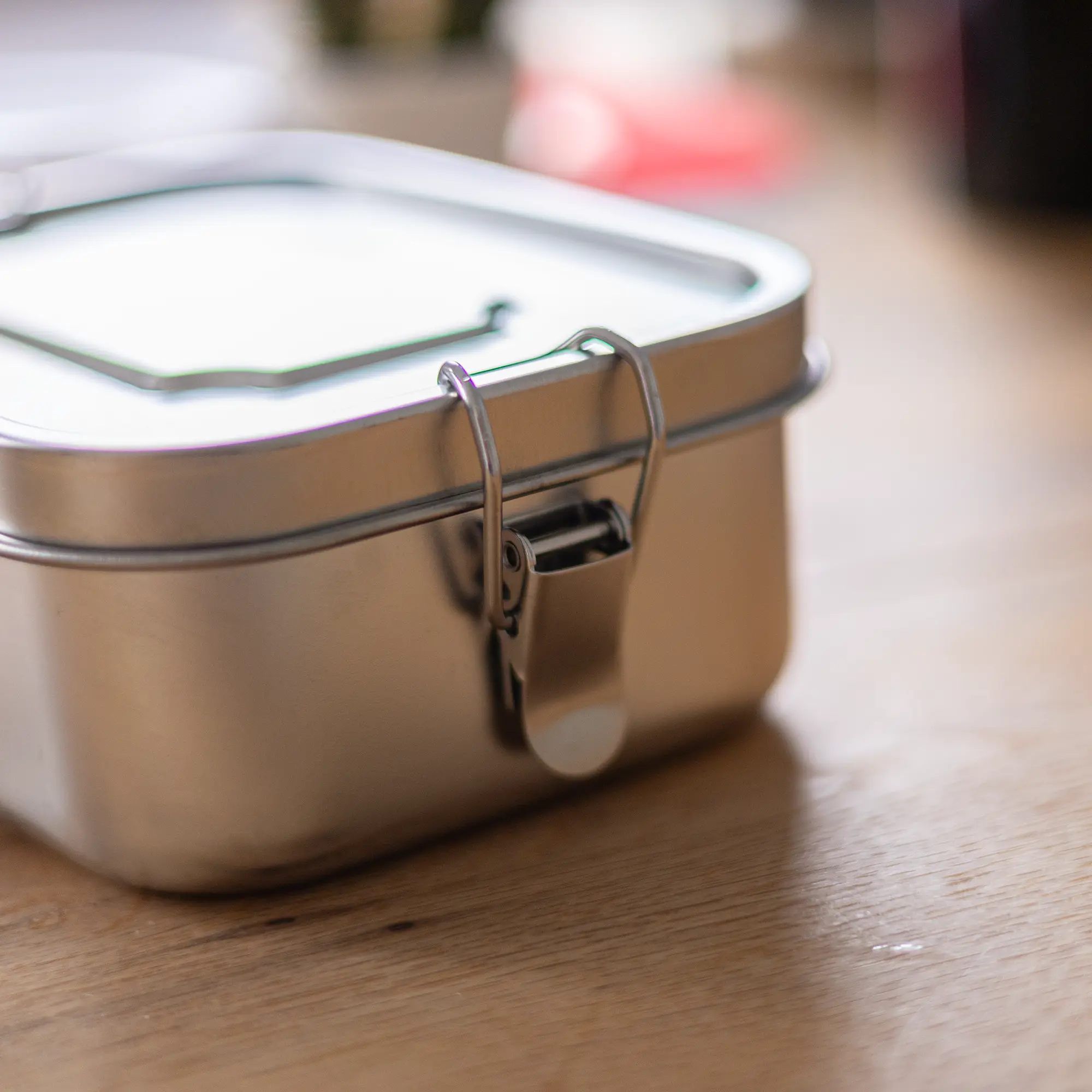 Individualisierbare Lunchbox aus Edelstahl 3 Brotdose Schnappverschluss