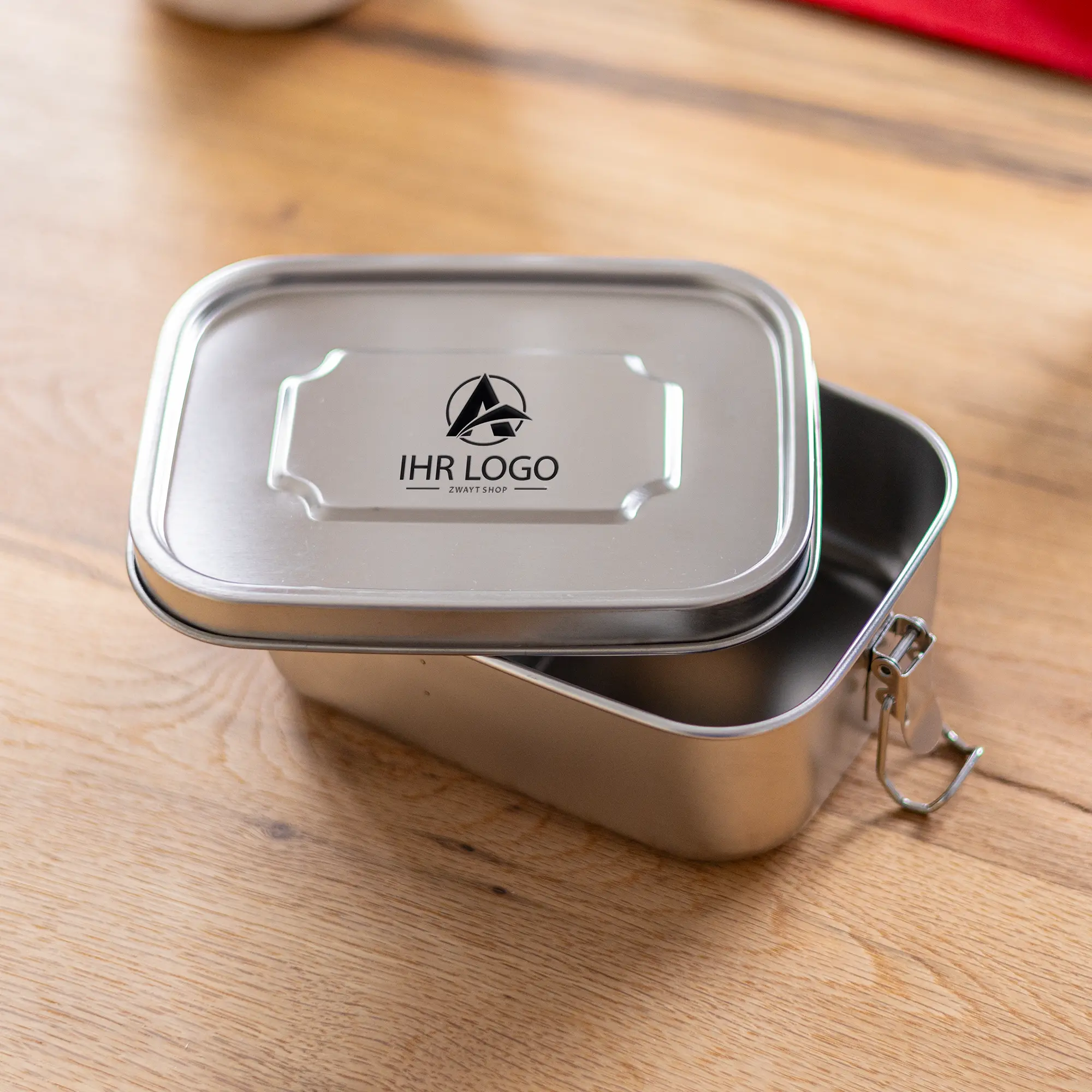 Individualisierbare Lunchbox aus Edelstahl 2 Lunchbox aus Metall mit Logo