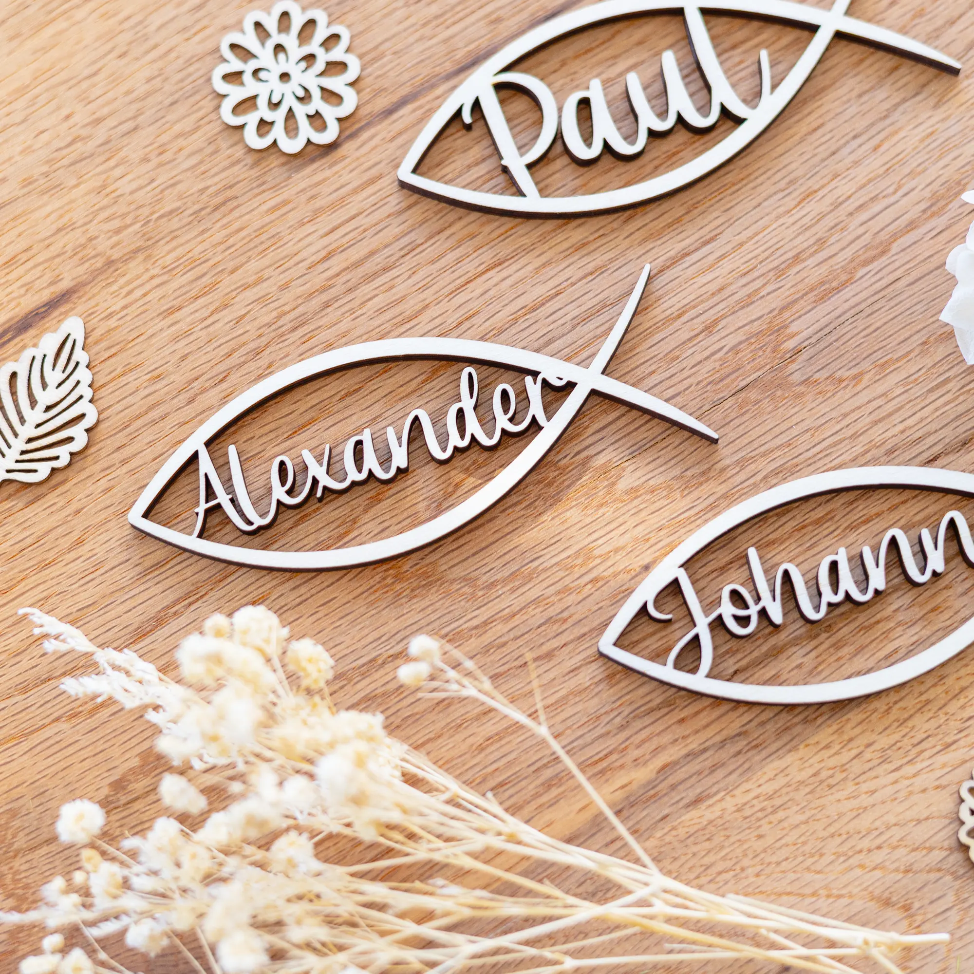 Fische mit Namen Lasercut - Name Alexander