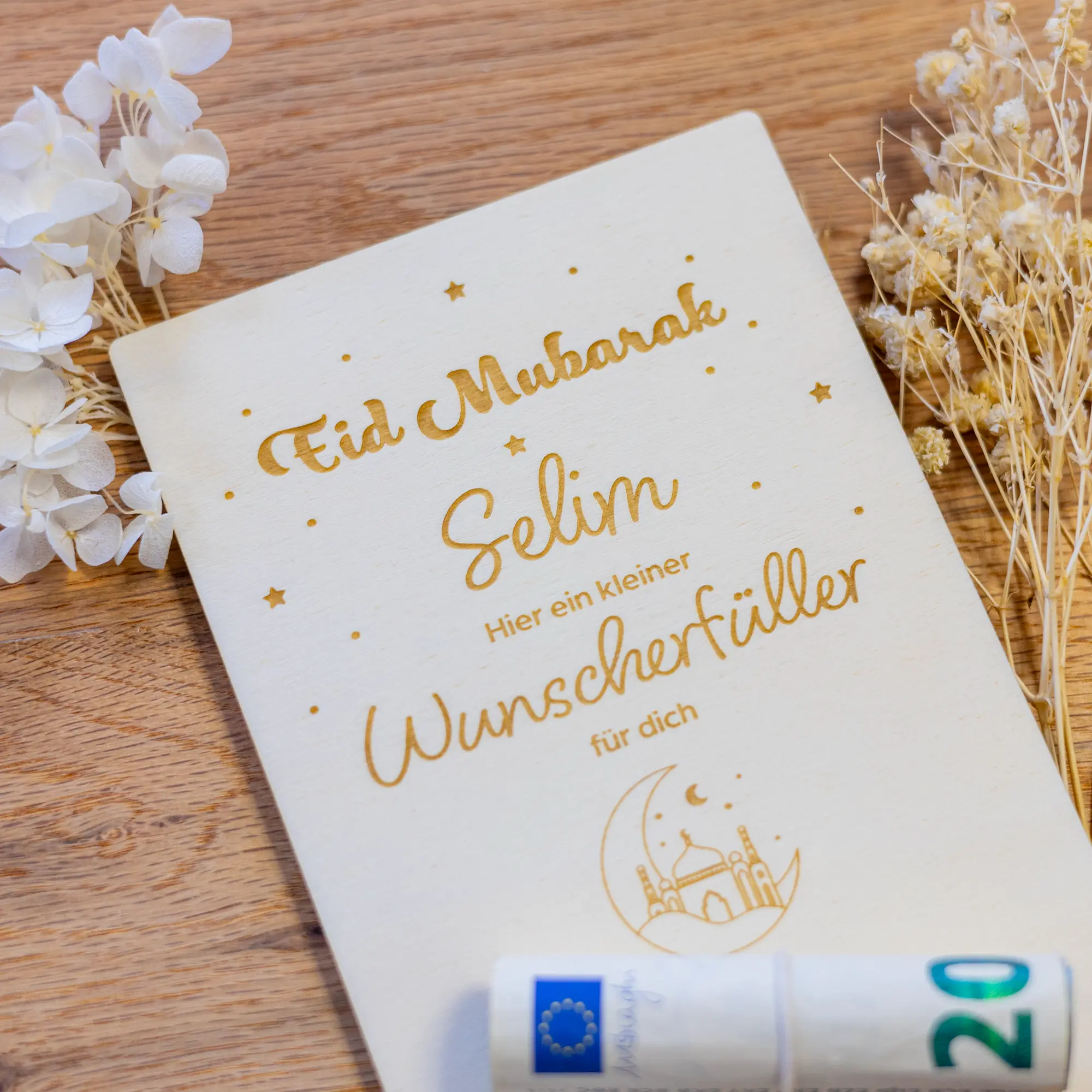 Geschenkkarte - Wunscherfüller - Personalisierung mit Name