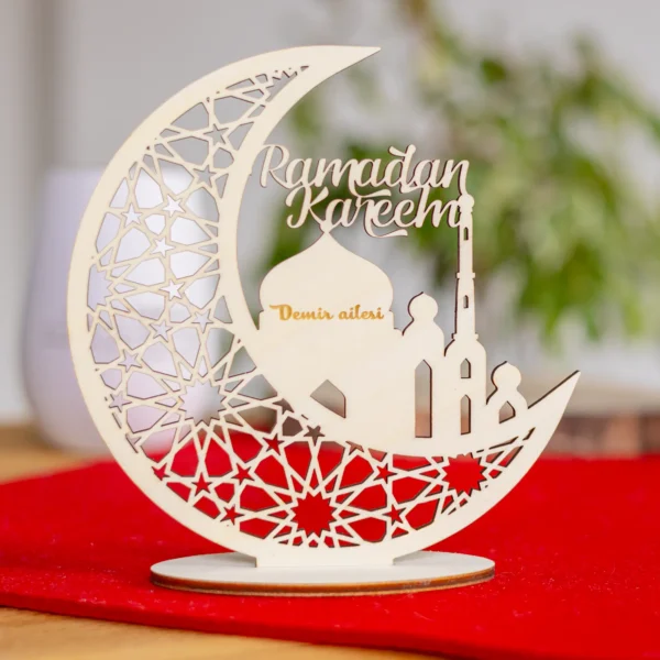 Personalisierbarer Ramadan Tischaufsteller - Ramadan Kareem - Produktbild
