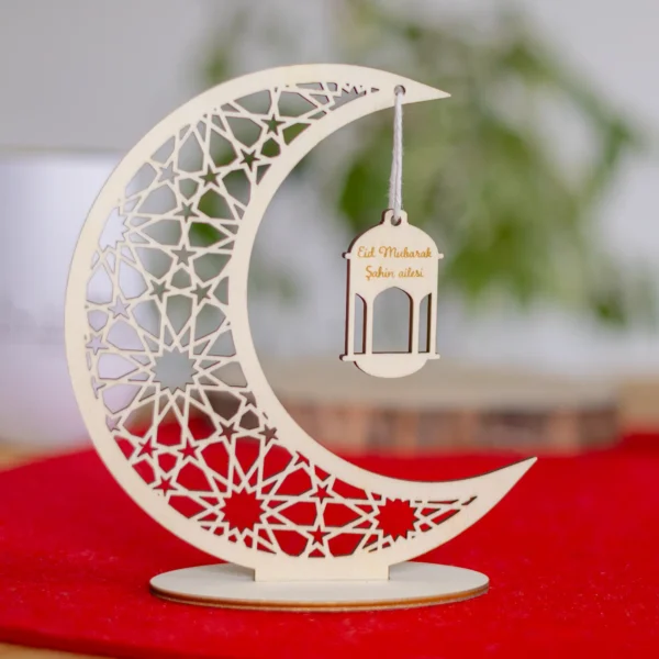 Personalisierbarer Ramadan Tischaufsteller mit Laterne - Produktbild