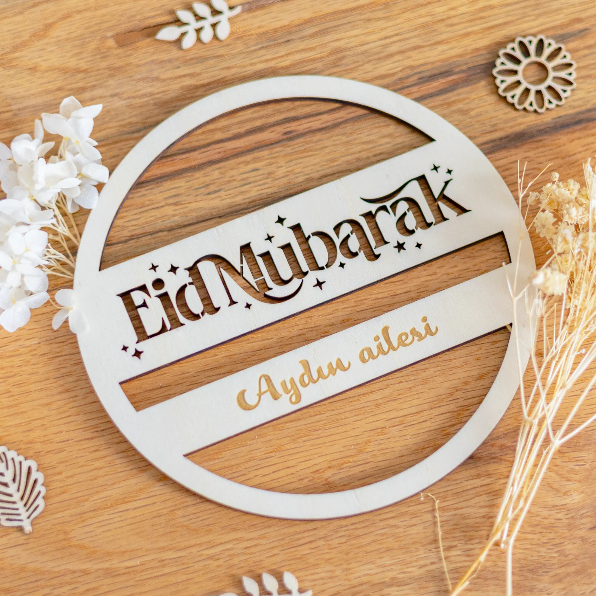 Personalisierbares Holzschild "Eid Mubarak" 6 Personalisierbares Holzschild Eid Mubarak