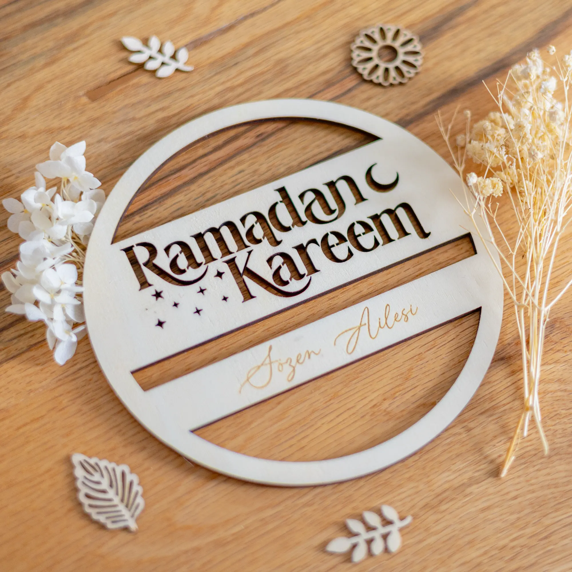 Personalisierbares Holzschild "Ramadan Kareem" 8 Personalisierbares Holzschild Ramadan Kareem - Produktbild 2