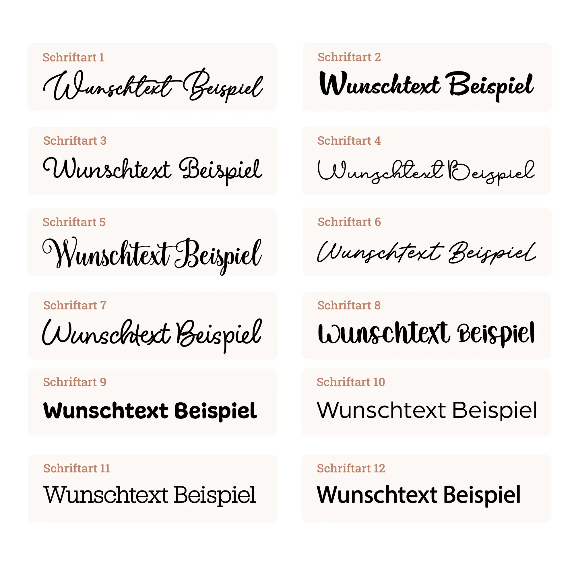 Personalisiertes Brettchen für Ostern mit Hasenmotiven 3 Personalisiertes Frühstücksbrettchen mit Hasenmotiv - Schriftart