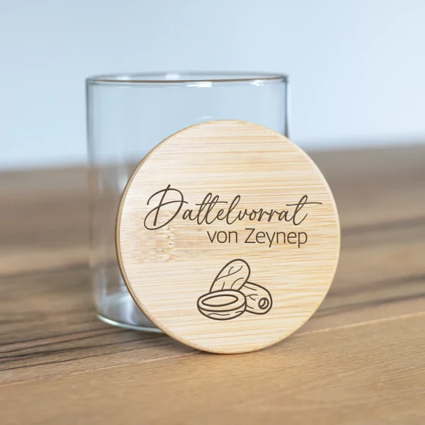 Personalisiertes Vorratsglas - Dattelvorrat - Produktbild