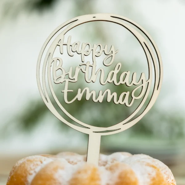 Caketopper Happy Birthday mehrere Kreise Produktbild
