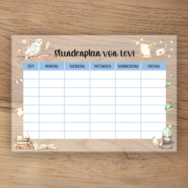 Stundenplan auf Acrylglas - Magiewelt - Produktbild