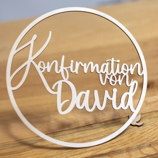 Dekoring - Konfirmation von, nur Schrift - Produktbild